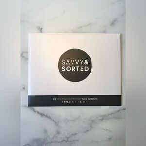NEW Savvy & Sorted Minimalist Spice Jar Labels